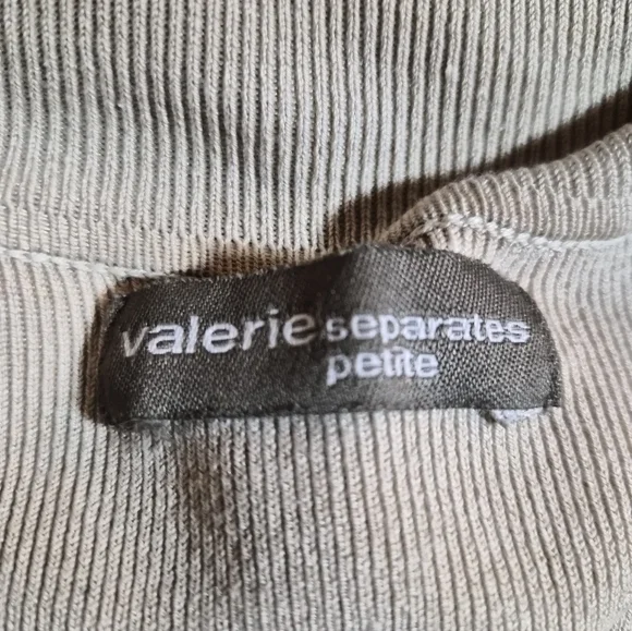 Valerie Separates 100% Silk Grey Mock Neck Sweater PL - READ DESC - Picture 2 of 10